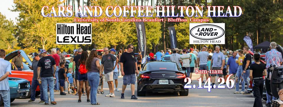 Cars and Coffee Hilton Head Sponsored by Land Rover Hilton Head and Hilton Head Lexus event at 101 East Campus Dr in Okatie, SC on February 14, 2026