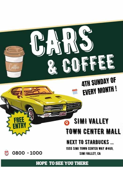 Cars & Coffee @ Simi Valley Town Center Mall event at Simi Valley Town Center Mall in Simi Valley, CA on February 28, 2026