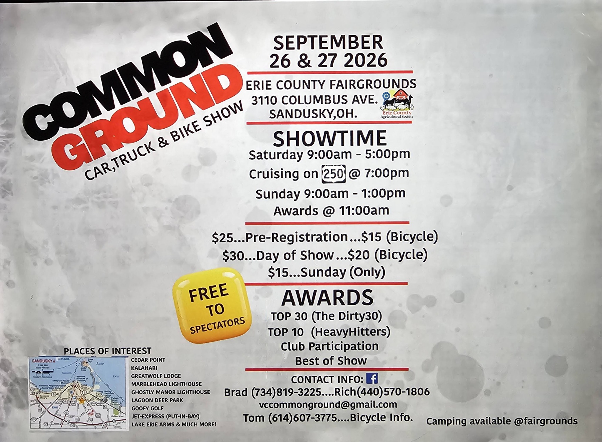 Common Ground Car, Truck & Bike Show event at Erie County Fairgrounds in Sandusky, OH on September 26, 2026