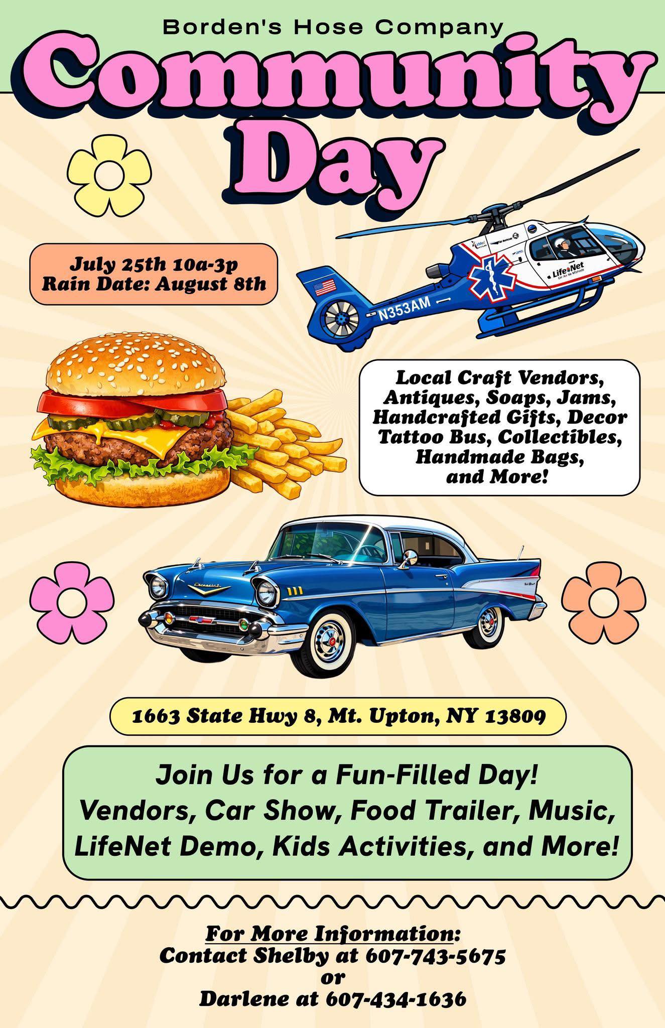 Community Day event at 1663 State Hwy 8 in Mt. Upton, NY on July 25, 2026