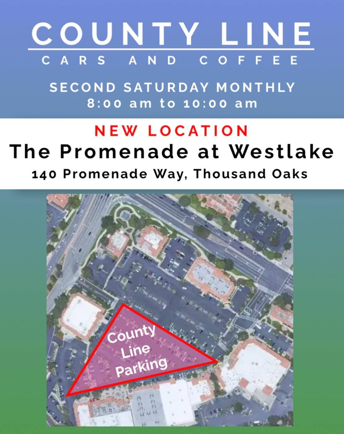 County Line Cars and Coffee event at The Promenade at Westlake in Thousand Oaks, CA on February 14, 2026