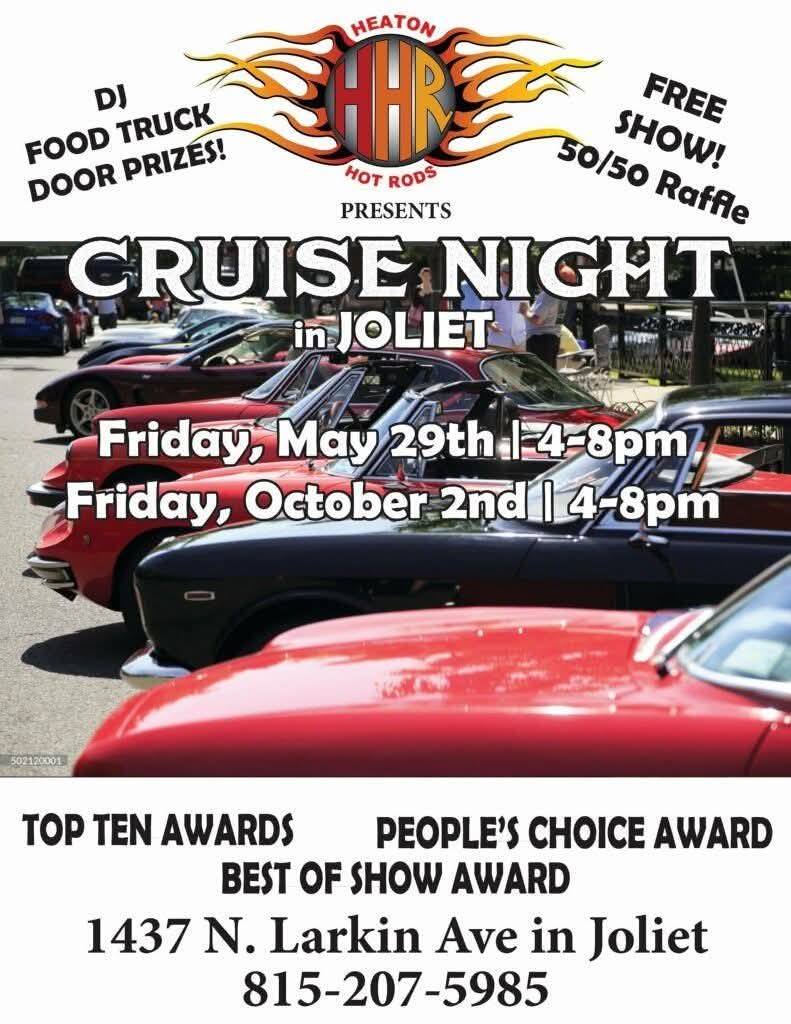 Cruise Night event at 1437 N. Larkin Ave in Joliet, IL on October 2, 2026