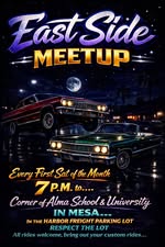 East Side Meetup event at Harbor Freight Parking Lot in Mesa, AZ on February 7, 2026