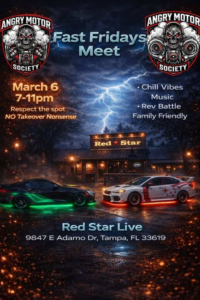 Fast Fridays event at 9847 E Adamo Dr in Tampa, FL on March 6, 2026