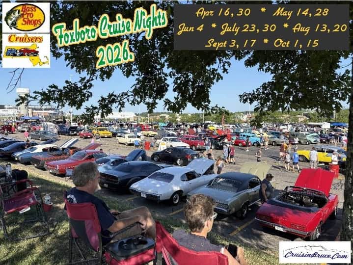 Foxboro Cruise Nights event at Patriot Place in Foxboro, MA on April 16, 2026