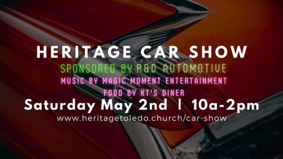 Heritage Church Annual Car Show event at 3520 Strayer Rd in Maumee, OH on May 2, 2026