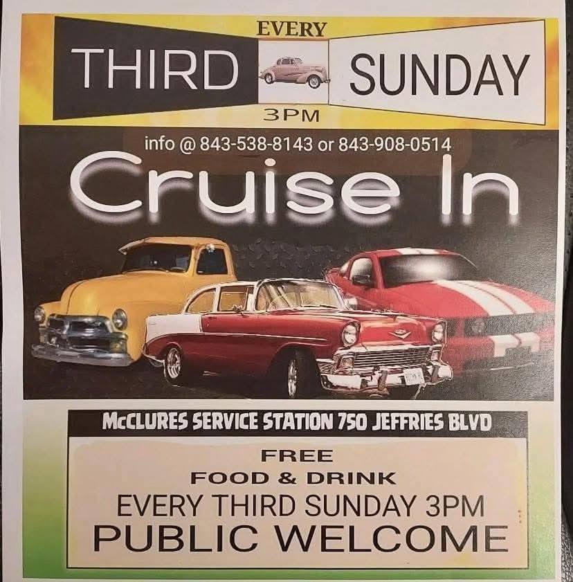 McClures Service Station Cruise In event at McClures Service Station in Walterboro, SC on February 15, 2026