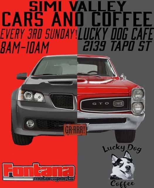Simi Valley Cars And Coffee event at Lucky Dog Cafe in Simi Valley, CA on February 21, 2026