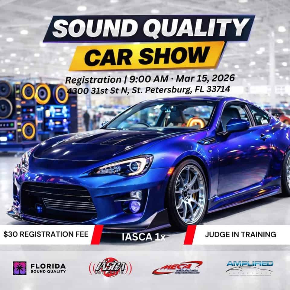 Sound Quality Car Show event at 4300 31St St N in St Petersburg, FL on March 15, 2026