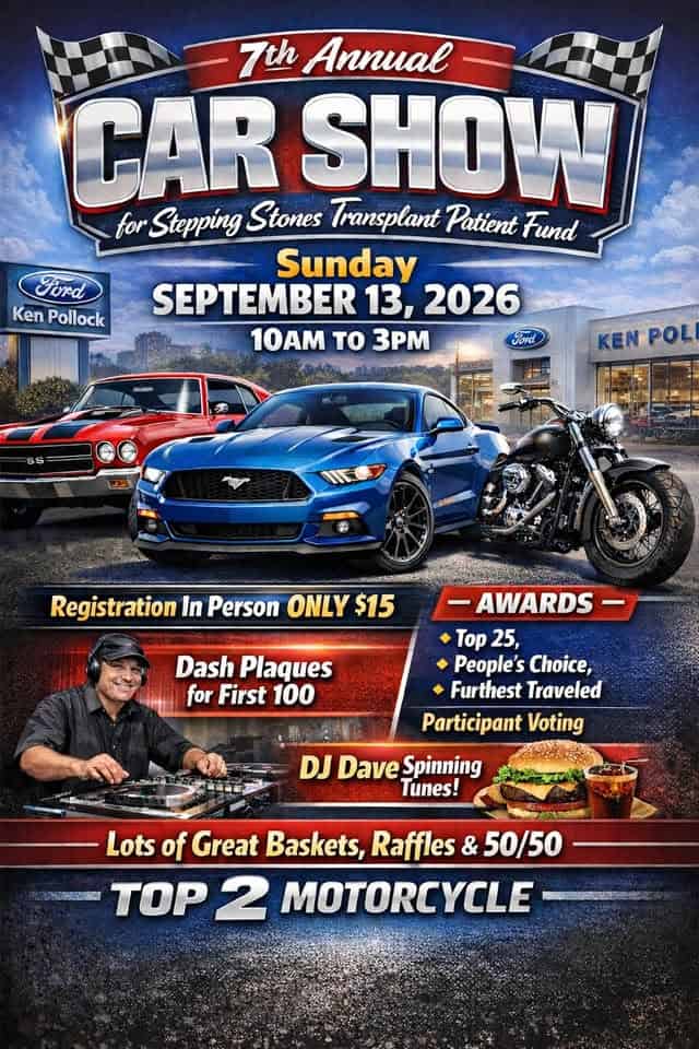 Stepping Stones 7 Annual Car Truck and Bike Show event at 1120 W Front St in Berwick, PA on September 13, 2026
