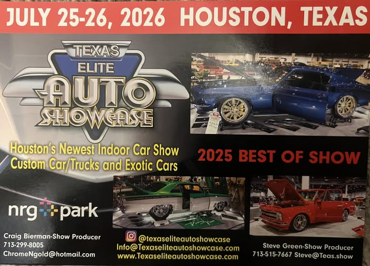 Texas Elite Auto Showcase event at nrg park in Houston, TX on July 25, 2026