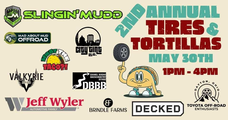 Tires and Tortillas event at 9250 S Oh-201 in Tipp City, OH on May 30, 2026