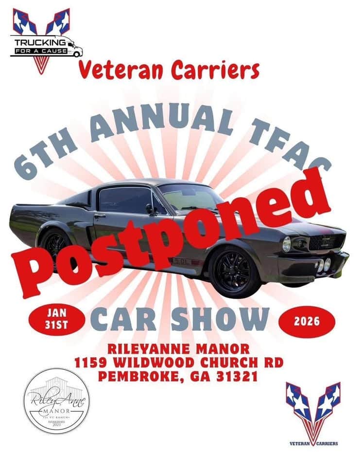 Trucking for a Cause Annual Car SHOW event at 1159 Wildwood Church Rd in Pembroke, GA on August 22, 2026