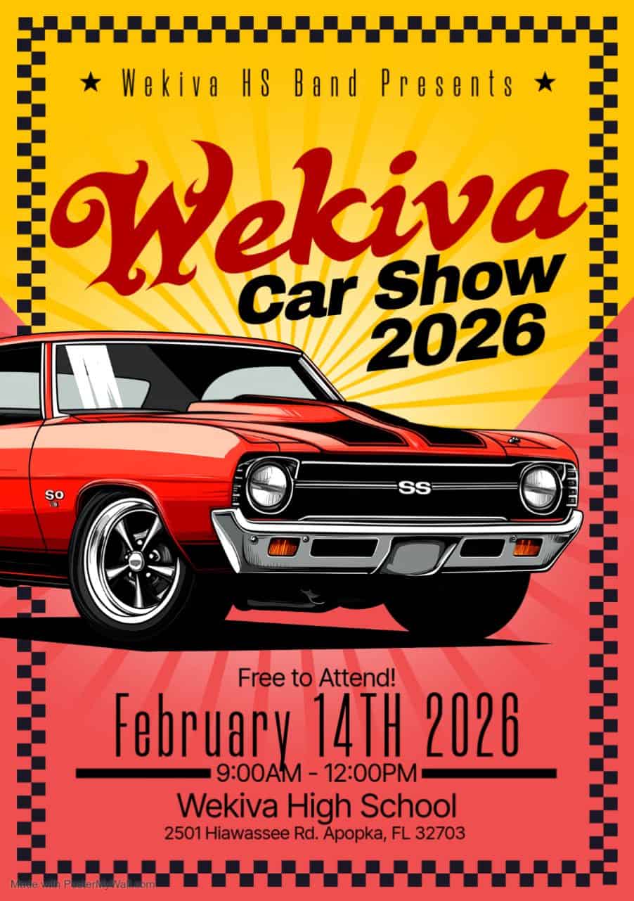 Wekiva Car Show 2026 event at Wekiva High School in Apopka, FL on February 14, 2026