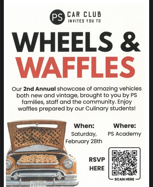 Wheels & Waffles event at PS Academy in Gilbert, AZ on February 28, 2026