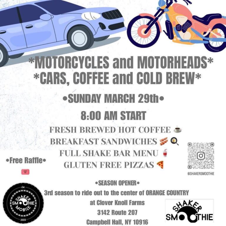 Motorcycles And Motorheads Cars, Coffee And Cold Brew car show in Campbell Hall, NY