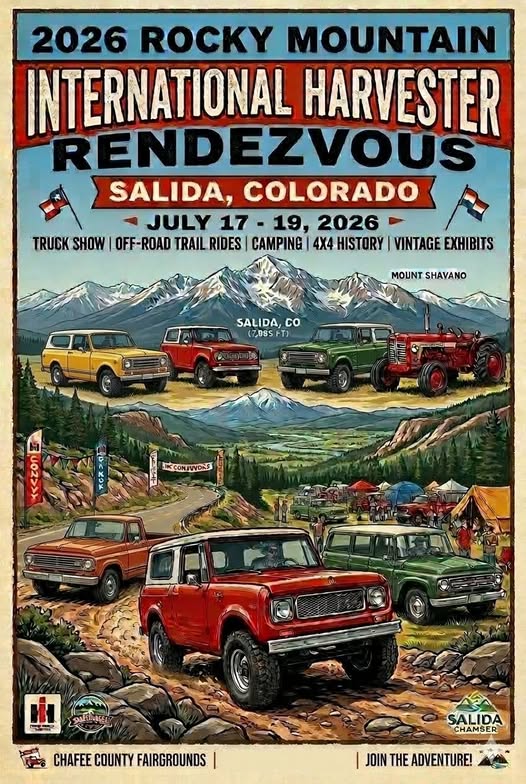 2026 Rocky Mountain International Harvester Rendezvous event at Chaffee County Fairgrounds in Salida, CO on July 17, 2026
