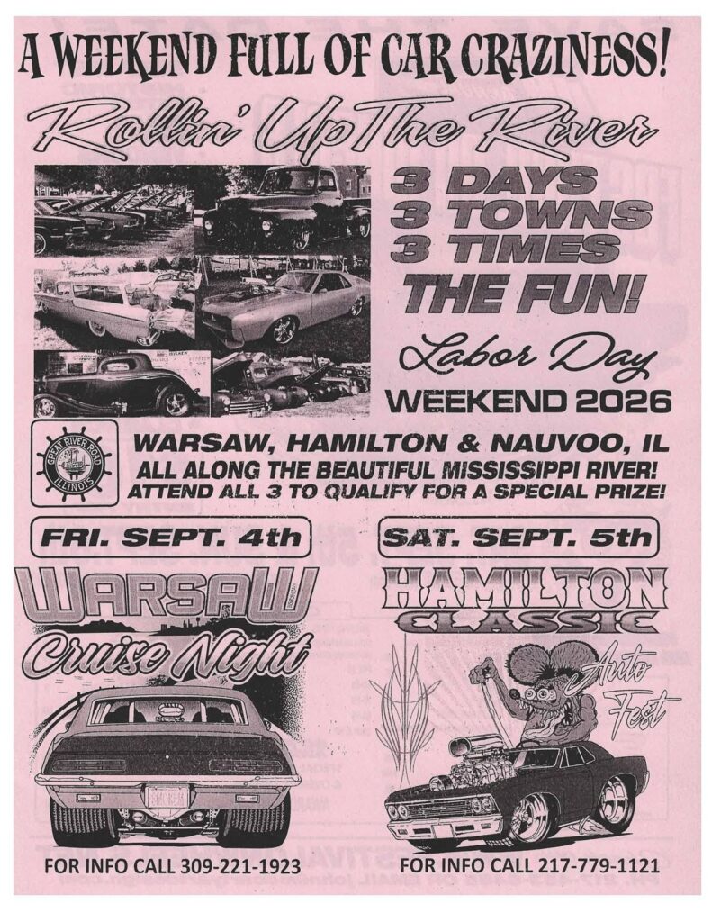 Rollin' Up The River event at Downtown Warsaw in Hamilton, IL on September 4, 2026