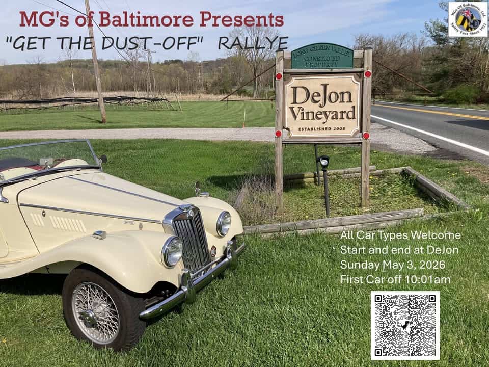 37th Annual "Get The Dust-Off" Rallye event at 5300 Hydes Rd in Hydes, MD on May 3, 2026
