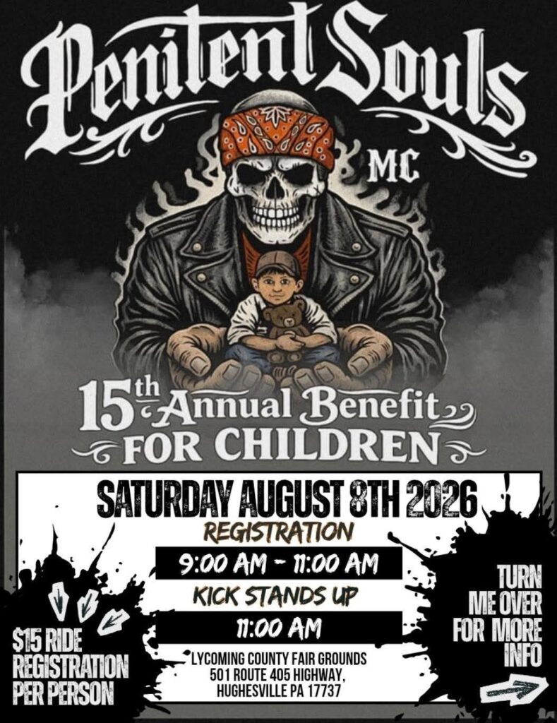 15th Annual Benefit For Children event at Lycoming County Fair Grounds in Hughesville, PA on August 8, 2026