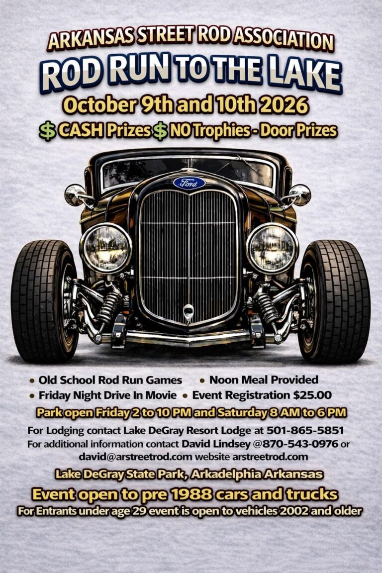 Rod Run To The Lake car show in Arkadelphia, AR