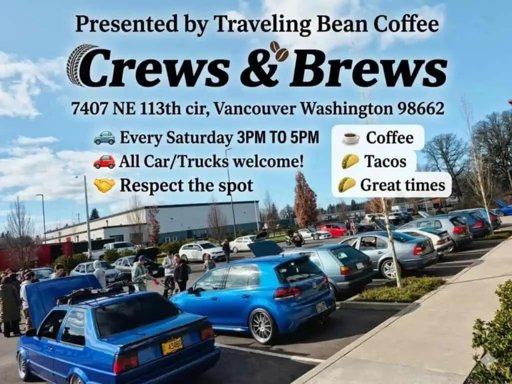 Crews & Brews event at 7407 NE 113th Cir in Vancouver, WA on April 4, 2026