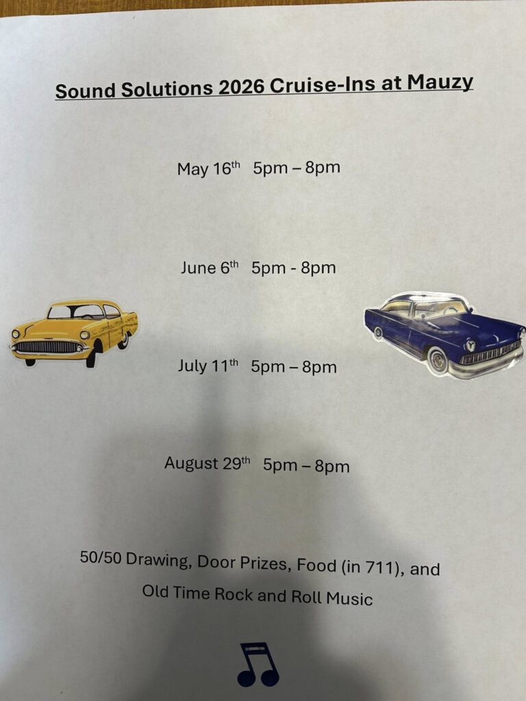 Sound Solutions 2026 Cruise-Ins at Mauzy event at Downtown Mauzy in Mauzy, VA on May 16, 2026