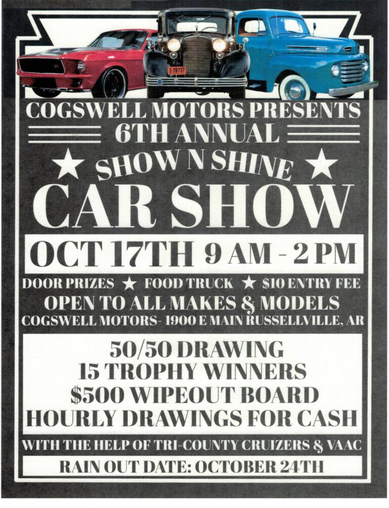 6th Annual Show N Shine Car Show car show in Russellville, AR