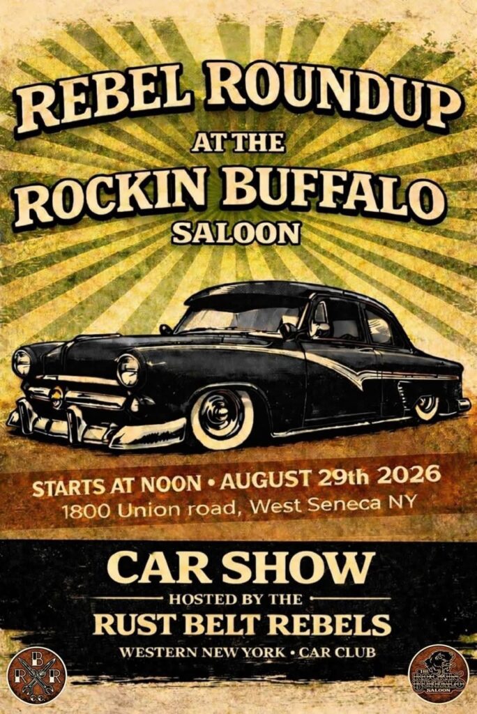 Rebel Roundup event at Rockin Buffalo Saloon in West Seneca, NY on August 29, 2026