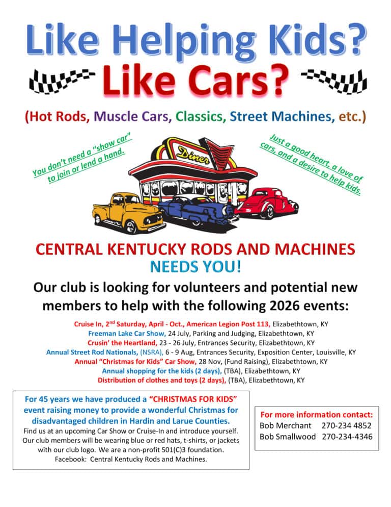 Central Kentucky Rods & Machines – Cruise In car show in Elizabethtown, KY