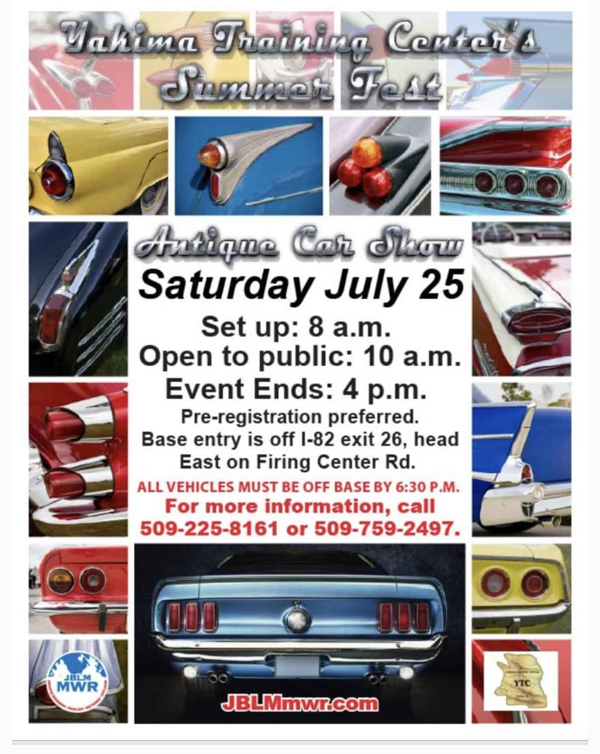 Antique Car Show event at Yakima Training Center in Yakima, WA on July 25, 2026
