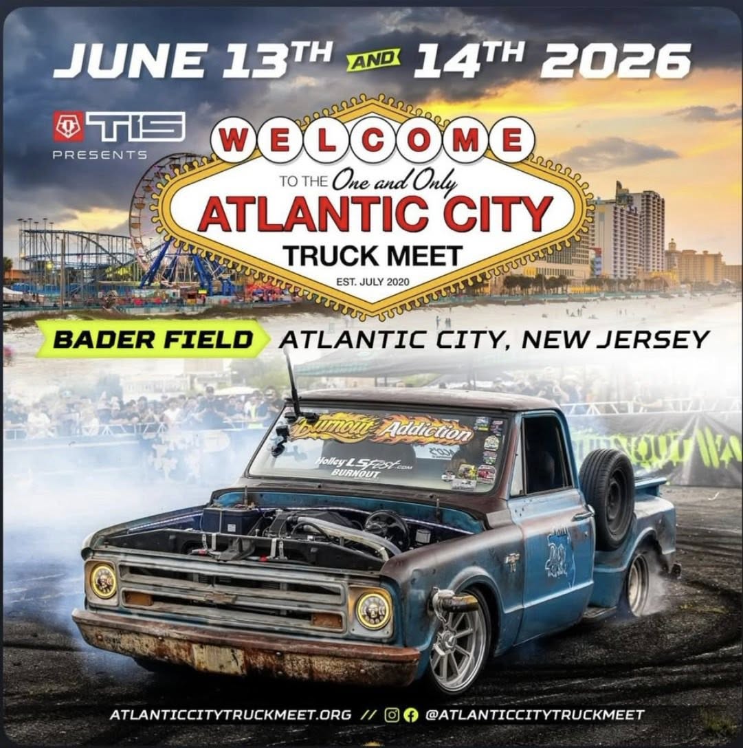 Atlantic City Truck Meet event at Bader Field in Atlantic City, NJ on June 13, 2026