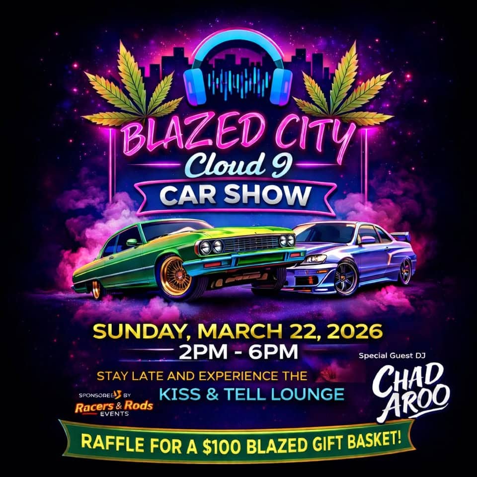 Blazed City Vapes presents the Cloud 9 Car Show with Racers & Rods Events event at 6513 14Th St W in Bradenton, FL on March 22, 2026