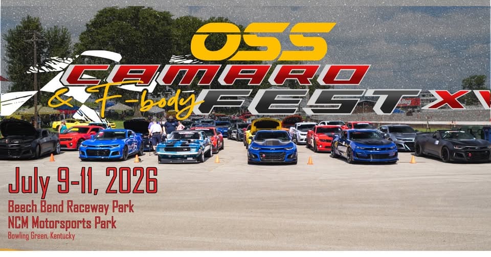Camaro and F-Body Fest event at 798 Beech Bend Park Rd in Bowling Green, KY on July 9, 2026