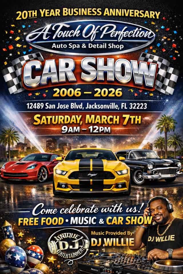 Car Show / 20th Year Anniversary Celebration event at 12489-3 San Jose Blvd in Jacksonville, FL on March 7, 2026