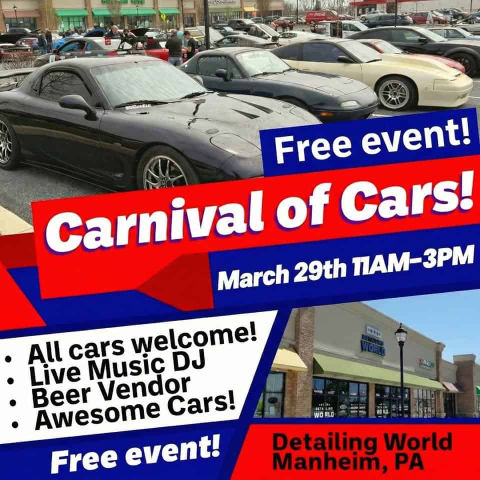 Carnival of Cars Season Opener! - FREE CAR SHOW event at 1223 Lancaster Rd in Manheim, PA on March 29, 2026