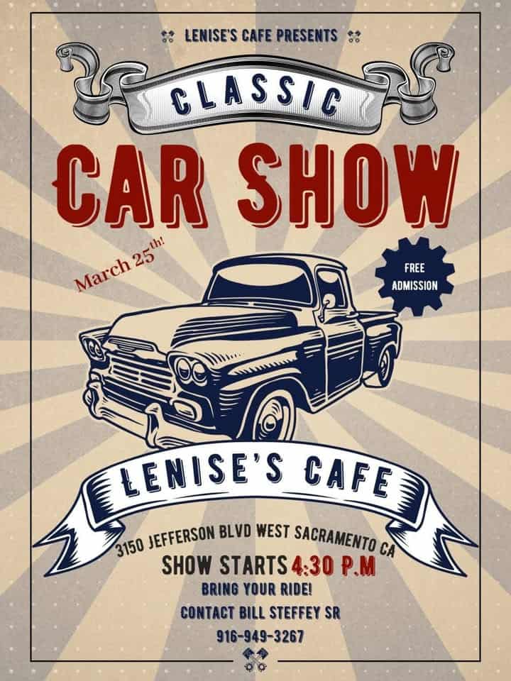 Classic Car Show event at 3150 Jefferson Blvd in West Sacramento, CA on March 25, 2026