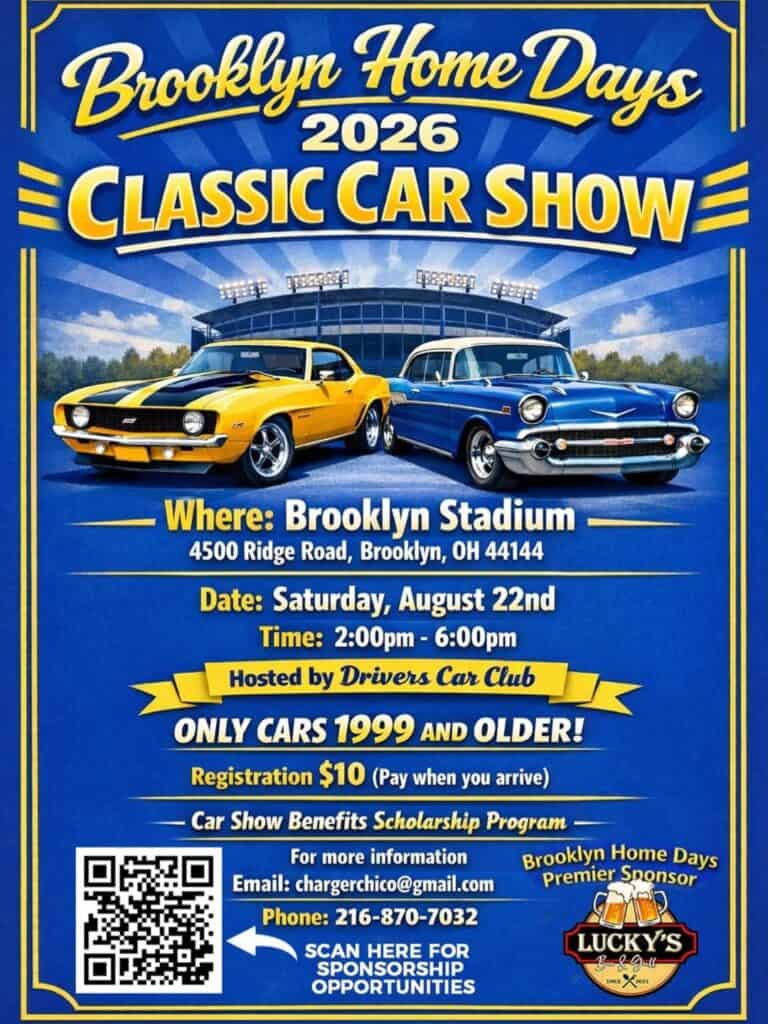 Brooklyn Home Days Classic Car Show 2026  event at Brooklyn Stadium in Brooklyn, OH on August 22, 2026