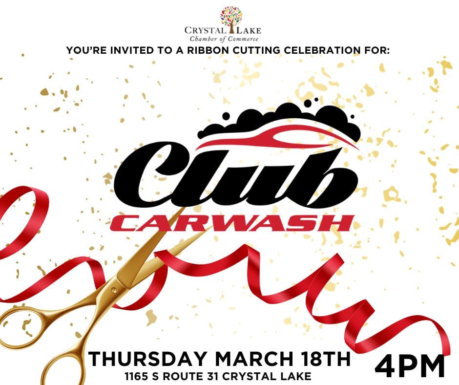 Club Car Wash Ribbon Cutting event at Matt'S Express Wash in Crystal Lake, IL on March 18, 2026