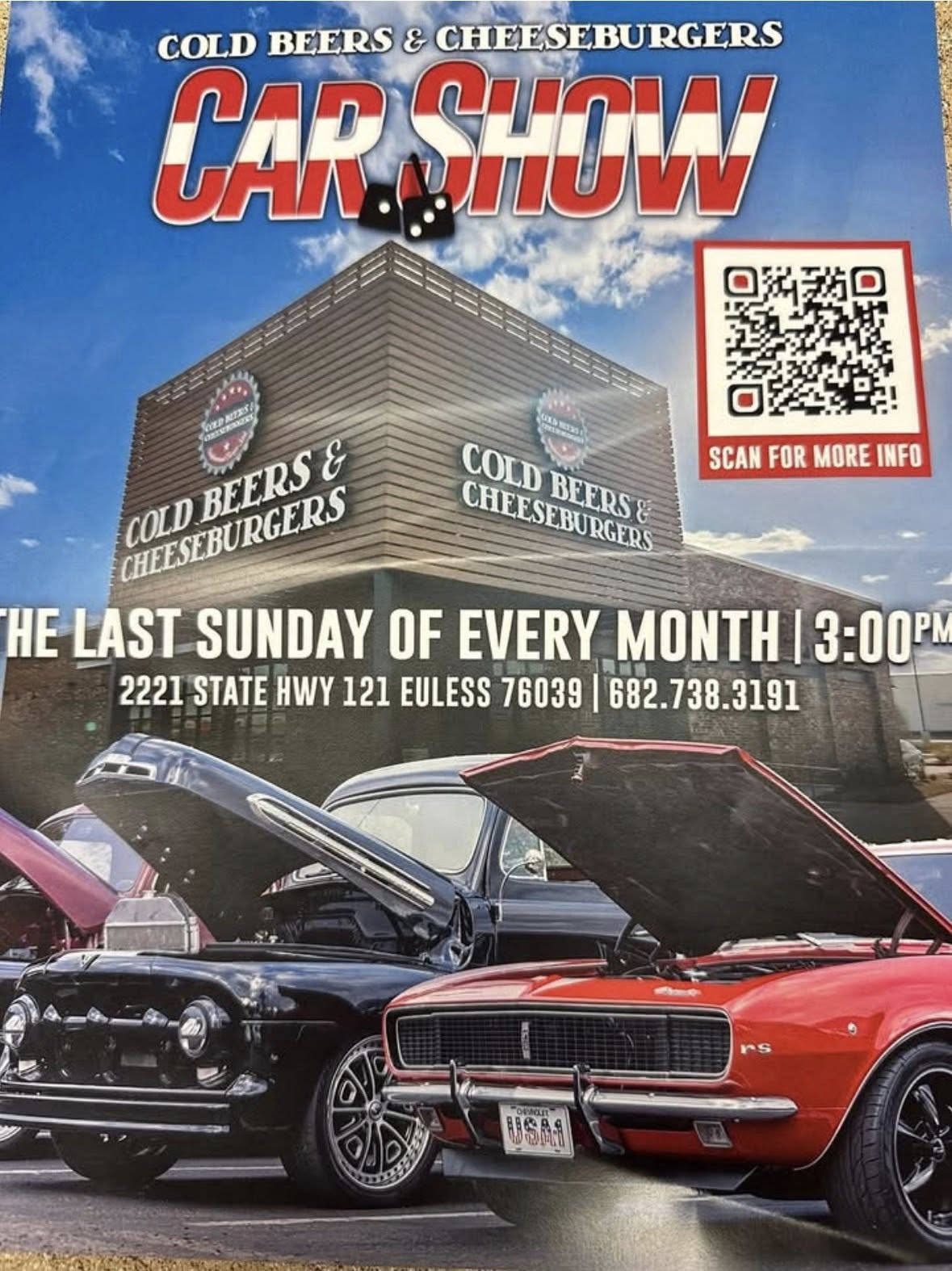 Cold Beers & Cheeseburgers Car Show event at Cold Beers & Cheeseburgers in Euless, TX on April 26, 2026