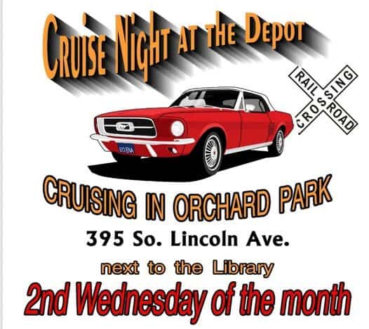 Cruise Night At The Depot event at Orchard Park BR&P Depot in Orchard Park, NY on May 13, 2026