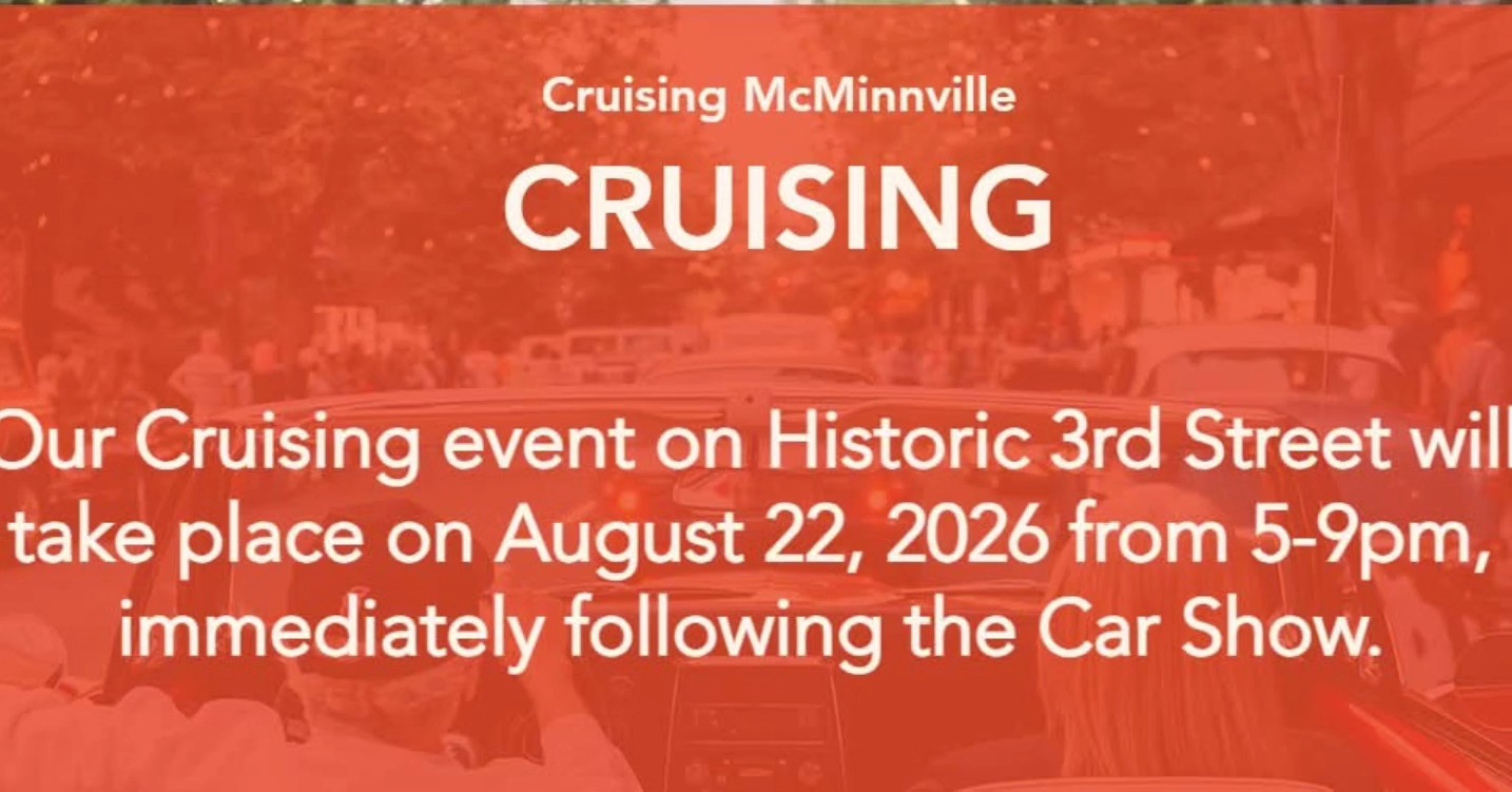 Cruising McMinnville event at Historic 3rd Street in Rochester, MN on August 22, 2026