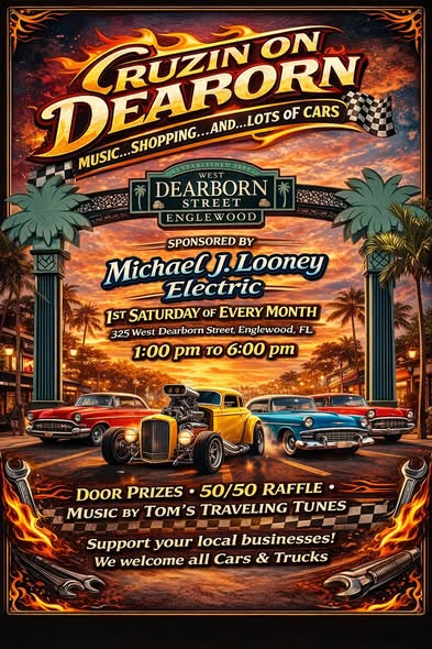 Cruzin On Dearborn event at Dearborn Street in Englewood, FL on April 4, 2026