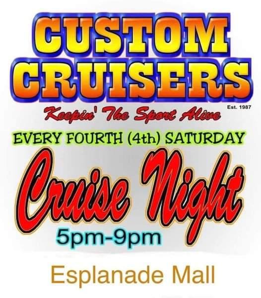 Custom Cruisers Cruise Night event at Esplanade Mall in Kenner, LA on March 28, 2026