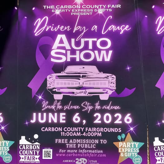 Driven By A Cause Auto Show event at Carbon County Fairgrounds in Price, UT on June 6, 2026