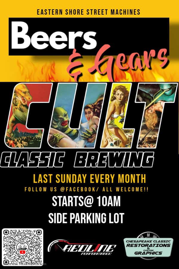 ESSM- Beers & Gears Monthly Car Cruise!! event at 1169 Shopping Center Rd in Stevensville, MD on April 26, 2026