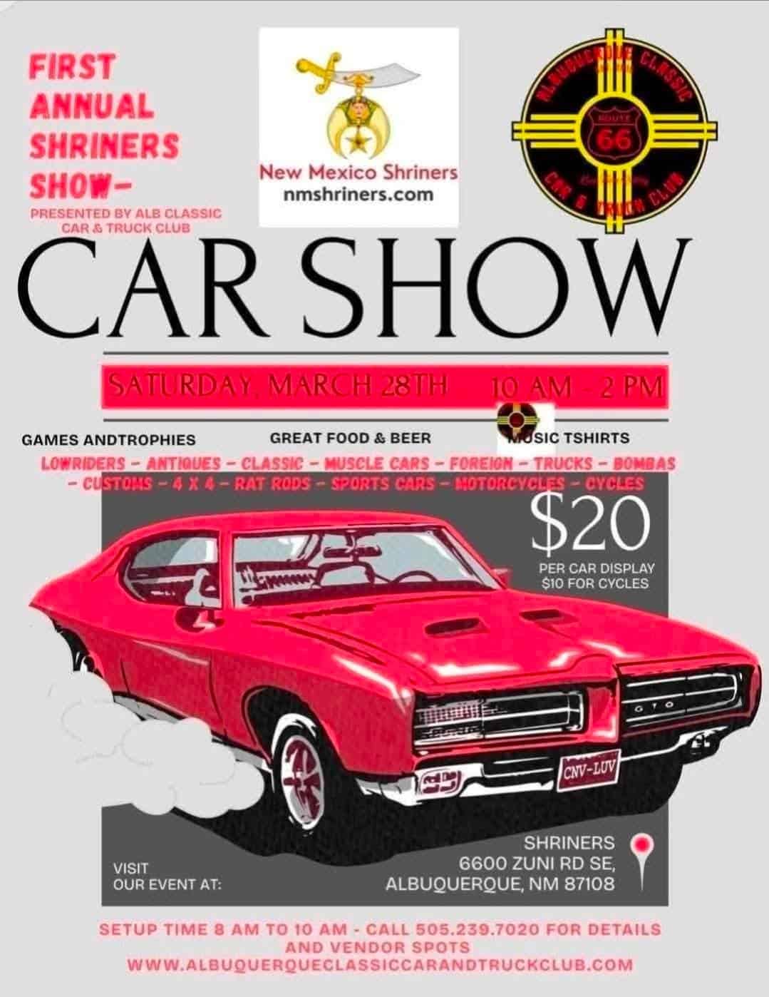 First Annual Shriners Show event at Shriners in Albuquerque, NM on March 28, 2026