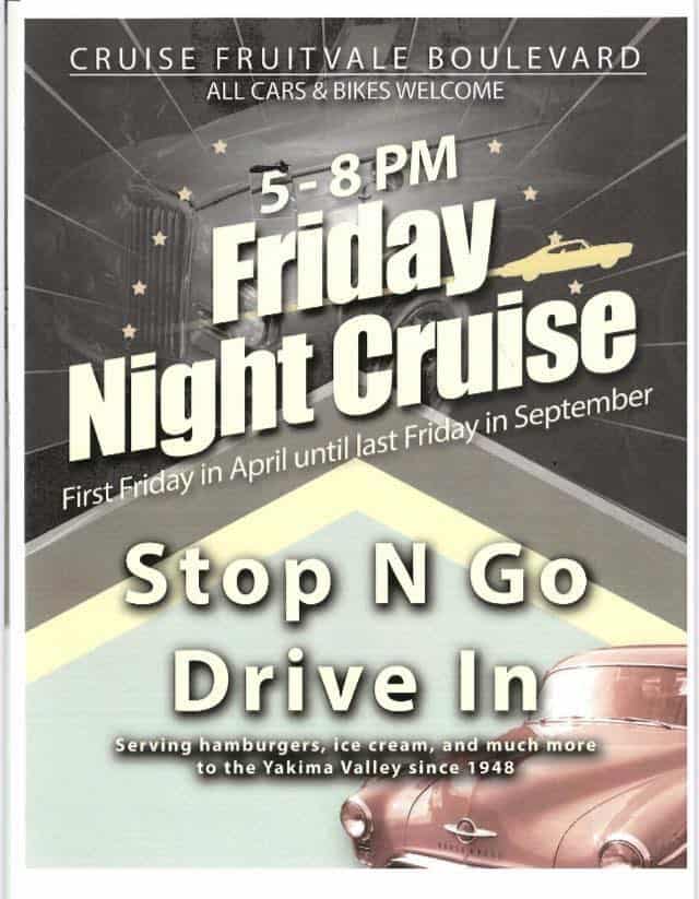 Friday Night Cruise at Stop N Go Drive In event at Stop N Go Drive In in Yakima, WA on April 3, 2026