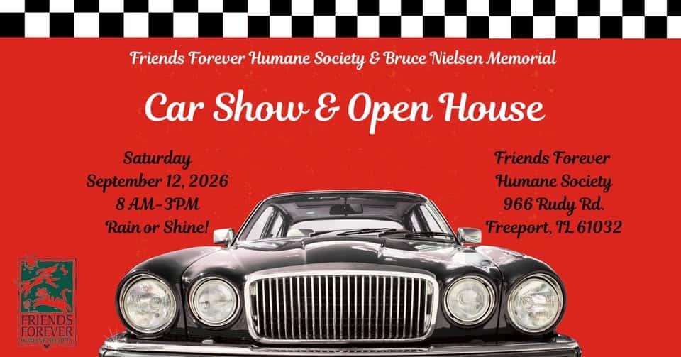 Friends Forever Car Show event at 966 Rudy Rd in Freeport, IL on September 12, 2026