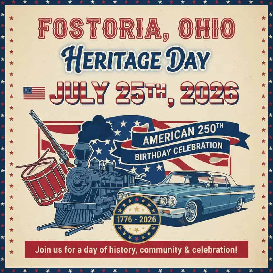 Heritage Day Festival & Car Show event at 123 W North St in Fostoria, OH on July 25, 2026